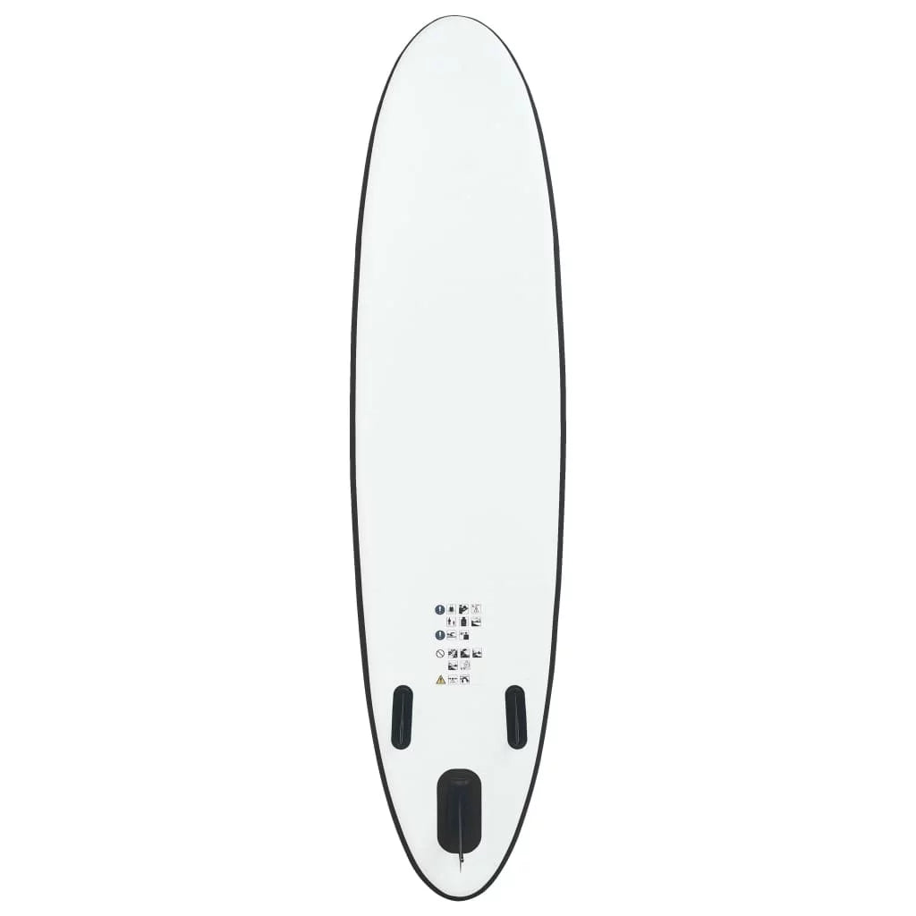 Inflatable Paddle White Set in Up Black Stand and Board Companion Perfect Sleek