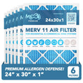 | 0.75" x | Applications Replacement USA Air 29.70" 11 | AC 24x30x1 (in.) Pleated Actual for MOAJ IN Filters Allergen Air Dimensions: Premium BASED | | MERV x (6-PACK) & 23.70" Filter Defense Furnace