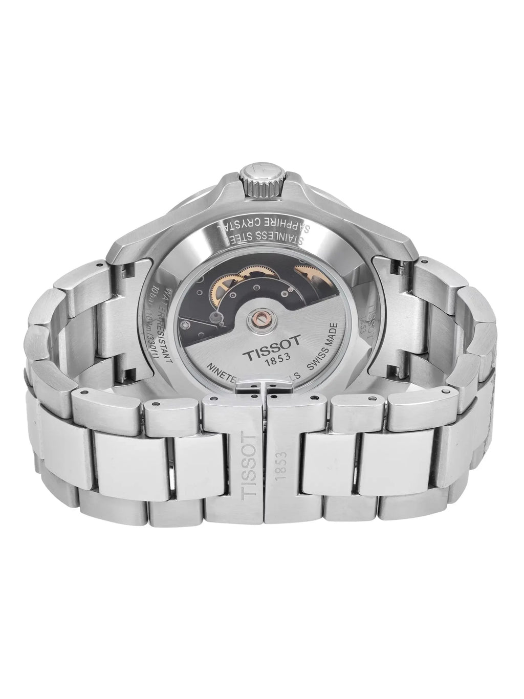 Silver Watch Tissot Men Swissmatic V8 Steel T106.407.11.031.00 Dial Automatic