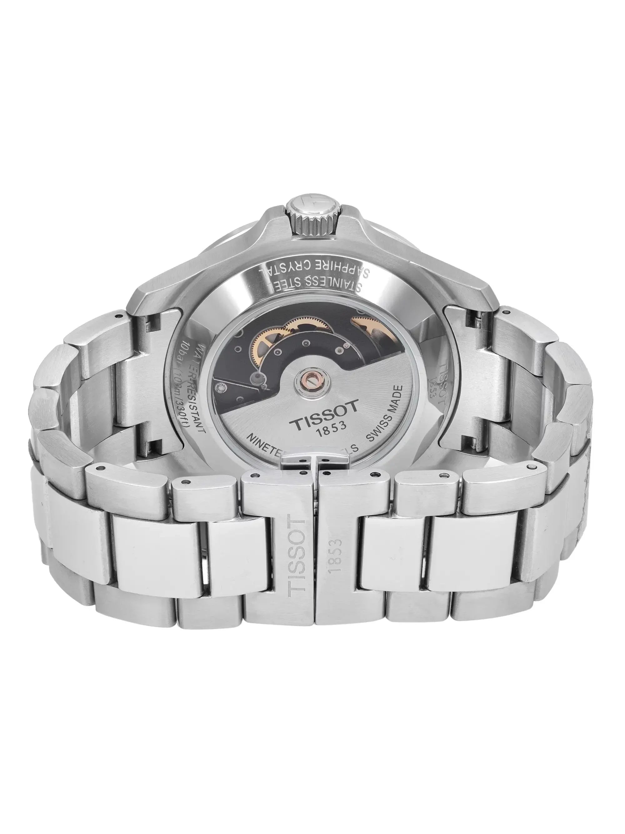 Silver Watch Tissot Men Swissmatic V8 Steel T106.407.11.031.00 Dial Automatic