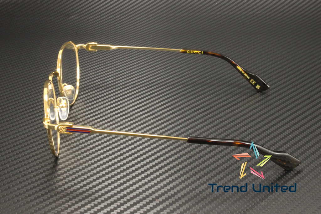 GUCCI Round Eyeglasses mm Panthos Oval Demo Lens Gold GG1222O Metal Men's 48 002