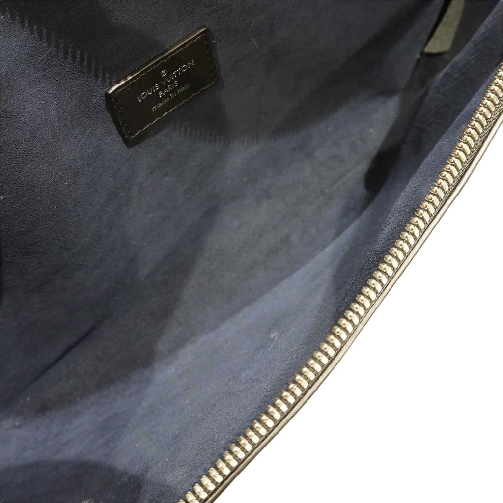 Unisex Leather (Good) Louis Epi Vuitton Pre-Owned Initials Bag Black Authenticated Belt