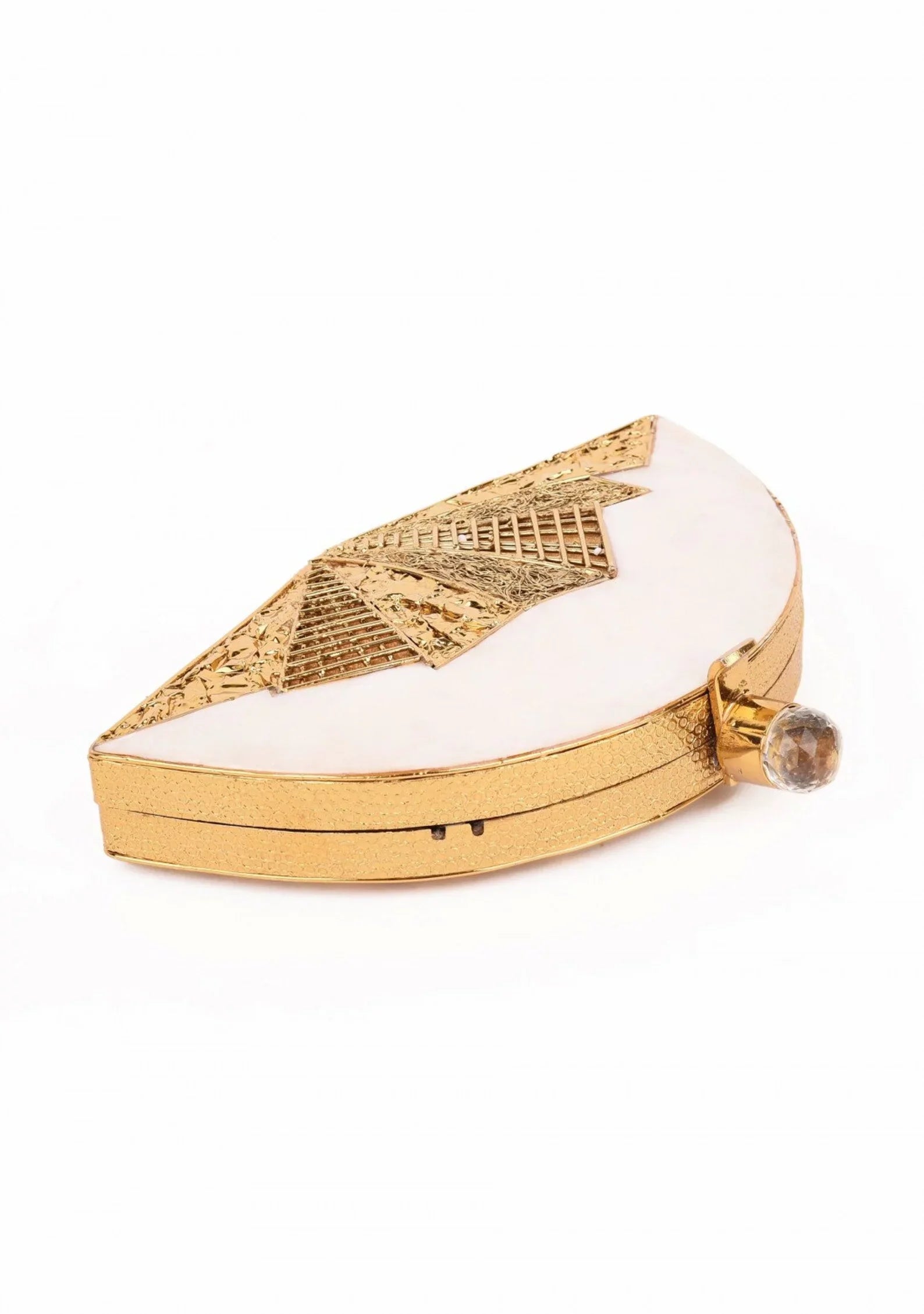 Gold Handbag Handcrafted India Wedding Craft bag for inlaid Designer Seashell Different original/natural Women Clutch