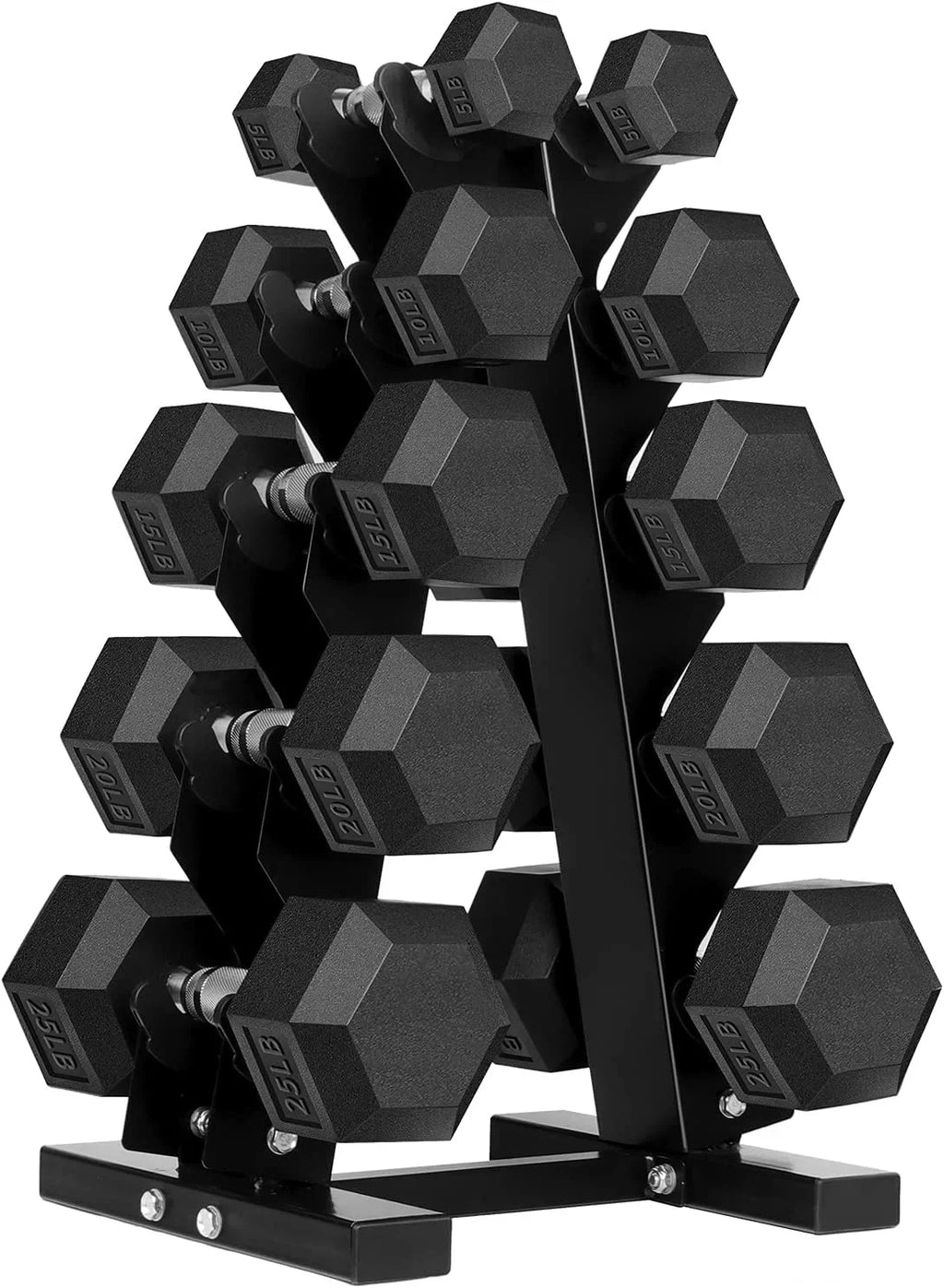Hex 150 and Dumbbell Coated with Dumbbells Rubber Set Rack Pound
