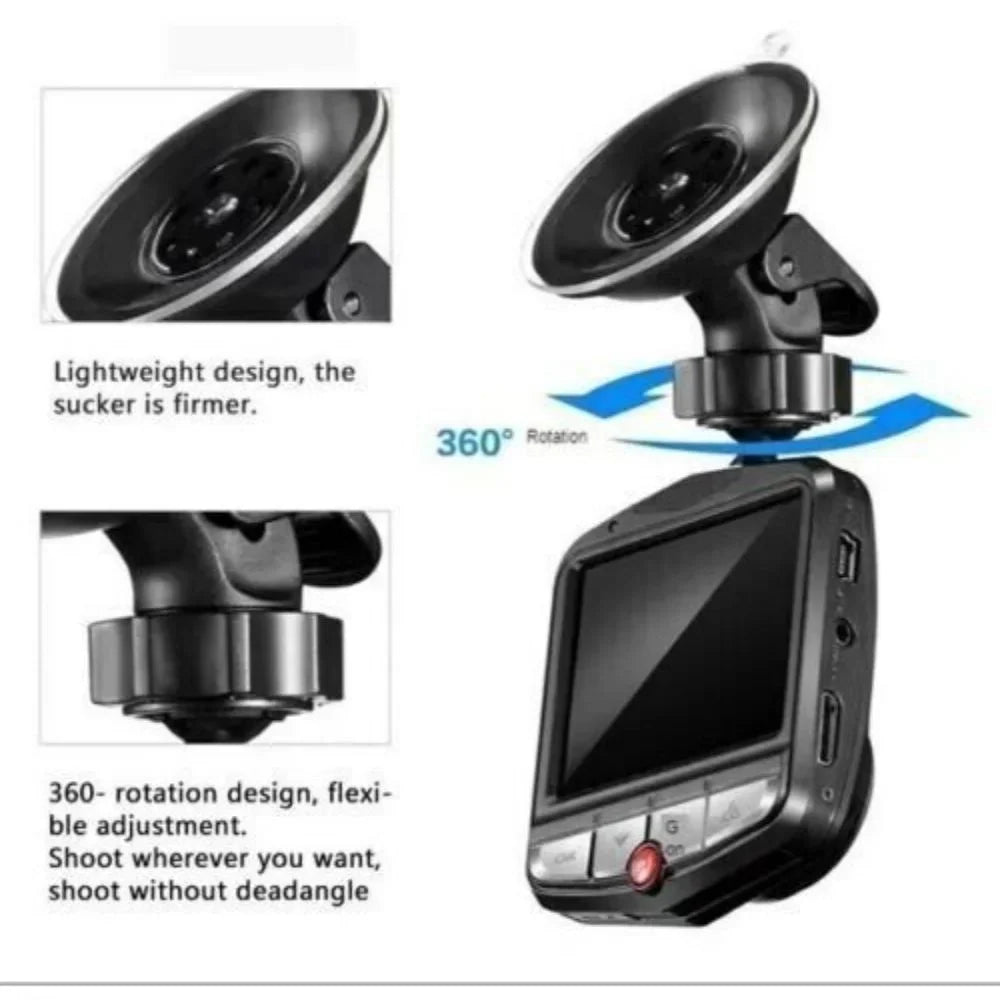 DVR or Night 1080P Dash 2.4'' G-sensor Full Car Vision Camera Rear Front Cam HD
