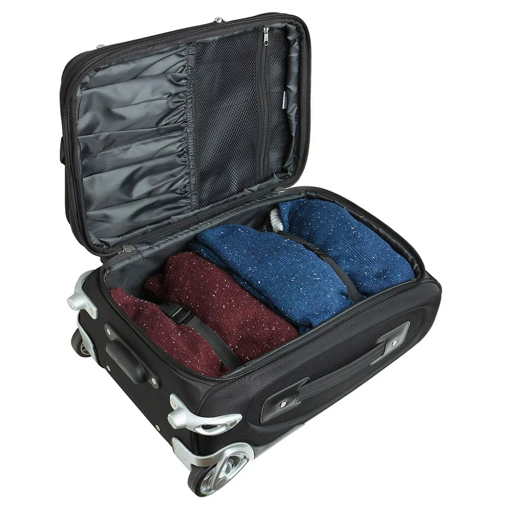 Carry-On 21" Black Rolling Suitcase Softside MOJO Hawaii Warriors