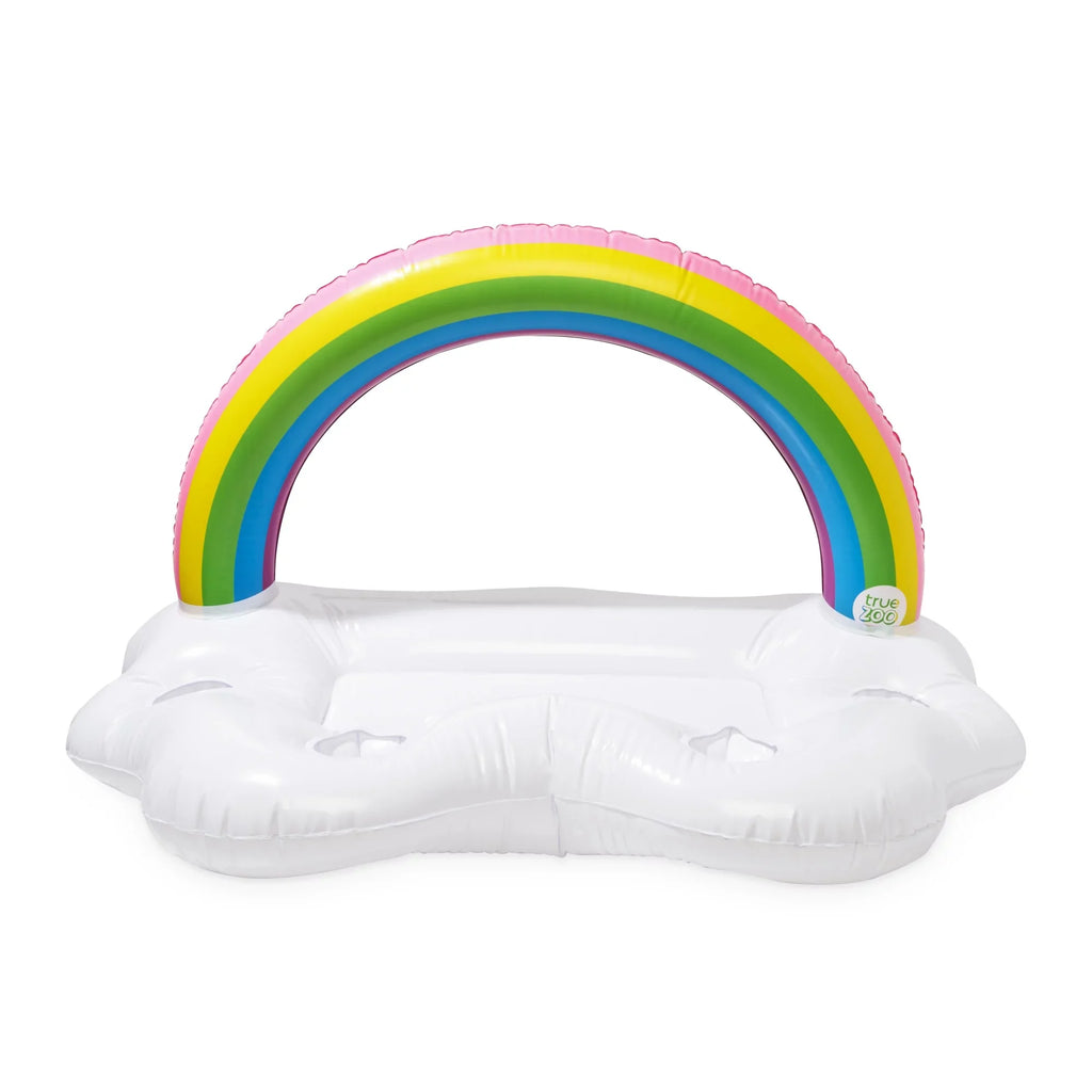 Inflatable TrueZoo Rainbow of Cooler, Pool Holders Drink Bar Colorful Floating and Party 1 Floatie, Cloud Box Cup Set Ice