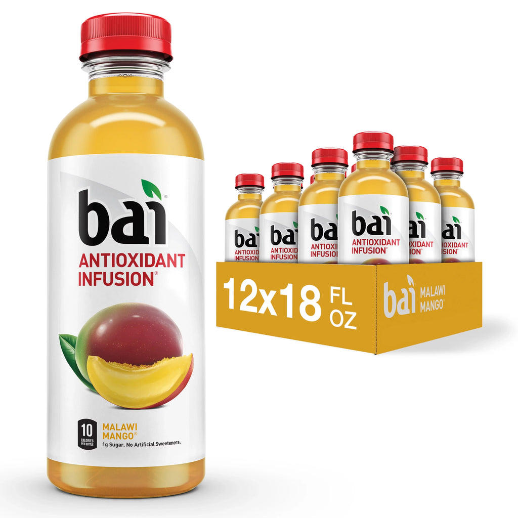 Oz, Gluten-Free, Bai Bottles Infused 12 18 Drink, Mango, Fl Pack Malawi Antioxidant