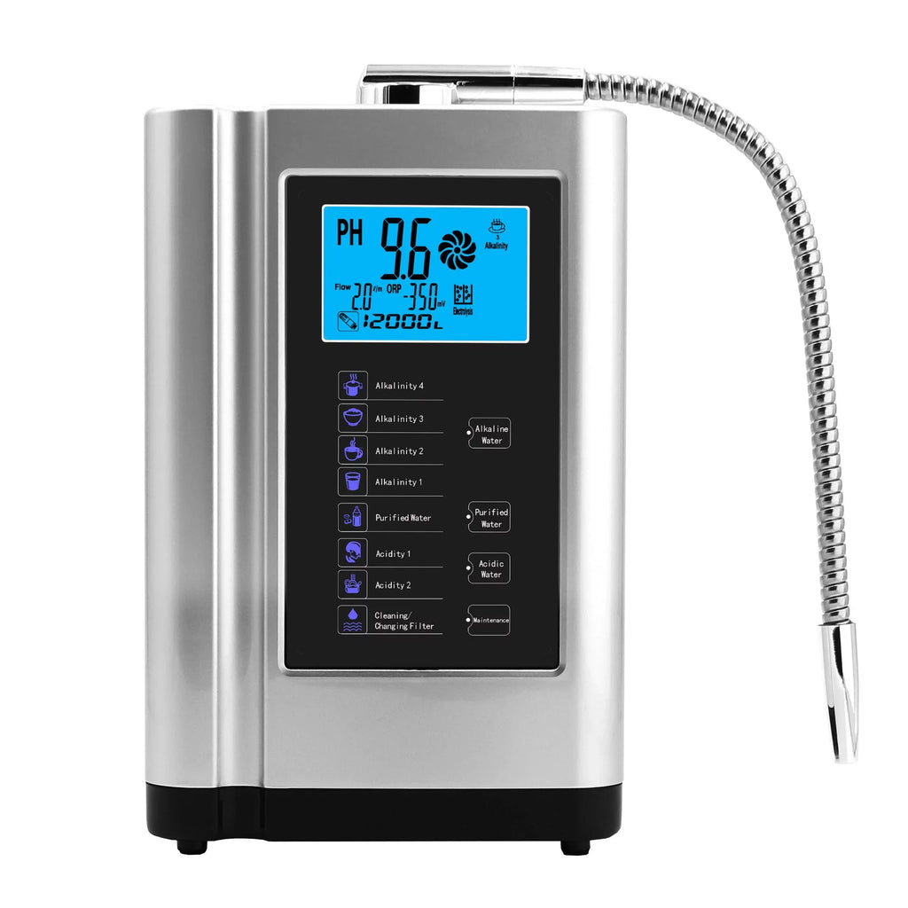 Settings,Auto-Cleaning,Intelligent Water Water Water Filter,7 Alka -500mV Acid to ORP, Alkaline Machine 8000 Purifier Water Per 3.5-10.5 Liters Voice(Silver) PH Machine,Up Ionizer,