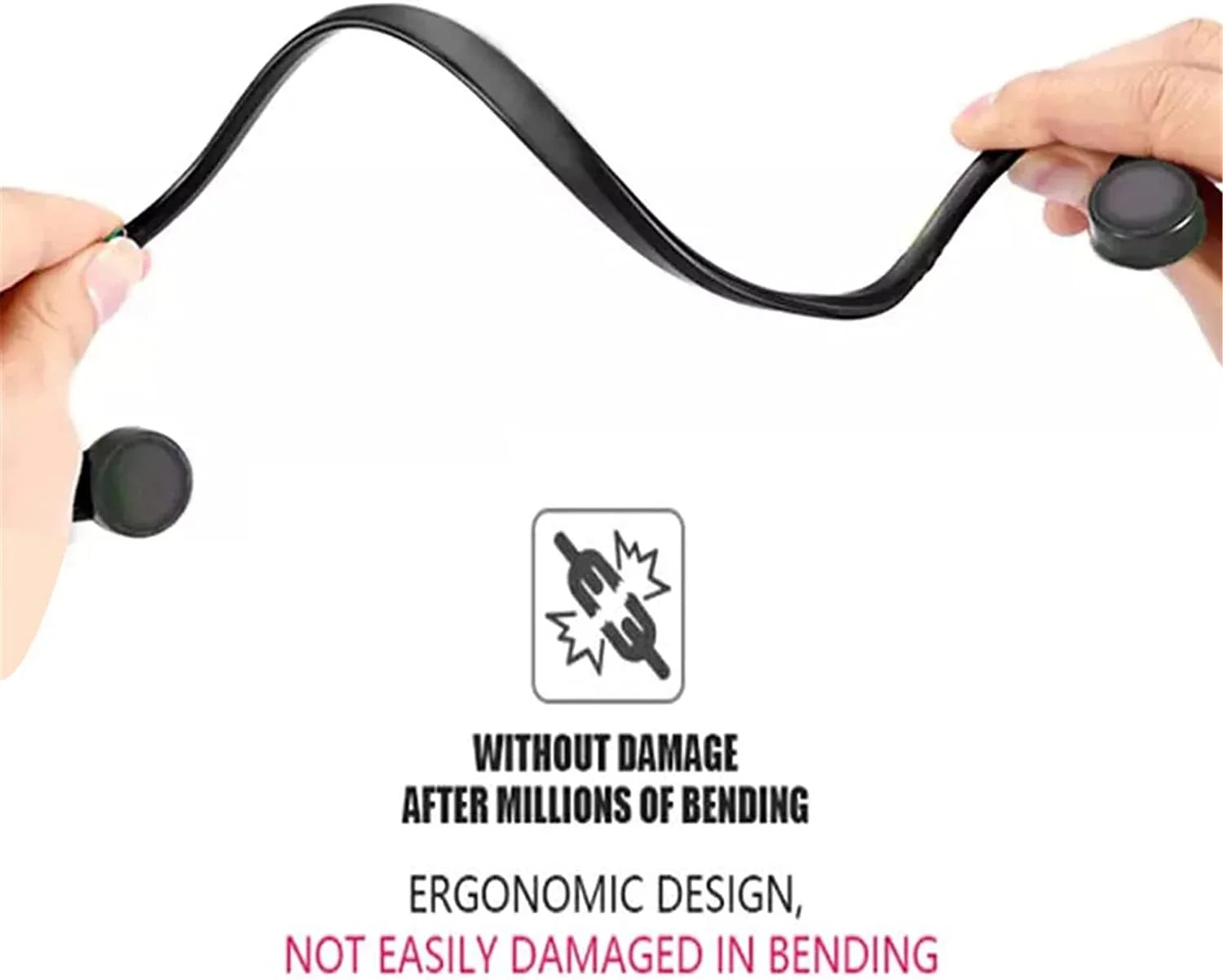 Bone Cancelling GZCRDZ Noise Headphones with Sweat Headphones Resistant 3.5mm Wired Conduction Connector