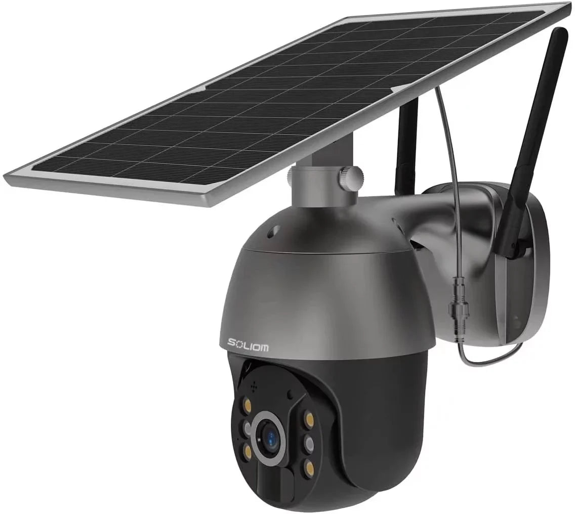 Security HD,PIR Camera 3G/4G Wireless,Pan Outdoor Wifi,Rechargeable 360°View Spotlight,1080P Soliom Tilt Motion,No LTE Batteries,S600-4G