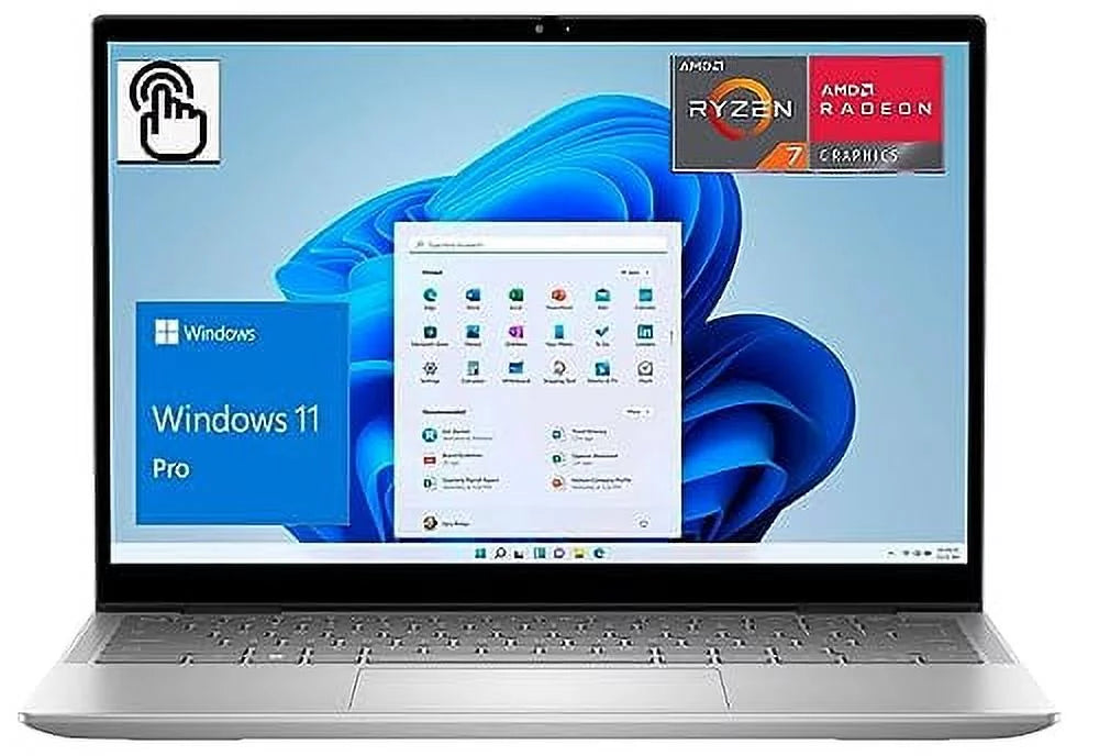 Ryzen AMD 5825U, Radeon | Dell Touchscreen Newest 256G x Pro Platinum 11 (1920 Win (8G SSD) FHD+ AMD Graphics, 1200) 7 5425 16:10 14-inch Silver Inspiron Display, Backlit, 2023 RAM Business Laptop,