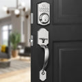 Front GOURE Keyed Sets, Entry RE001 Keyless Handle, Lock, Auto Password, Anti-Peeking Deadbolt, Door Entry, Keypad Lock, Lock Electronic Bronze with Oil-Rubbed Door Handle Smart