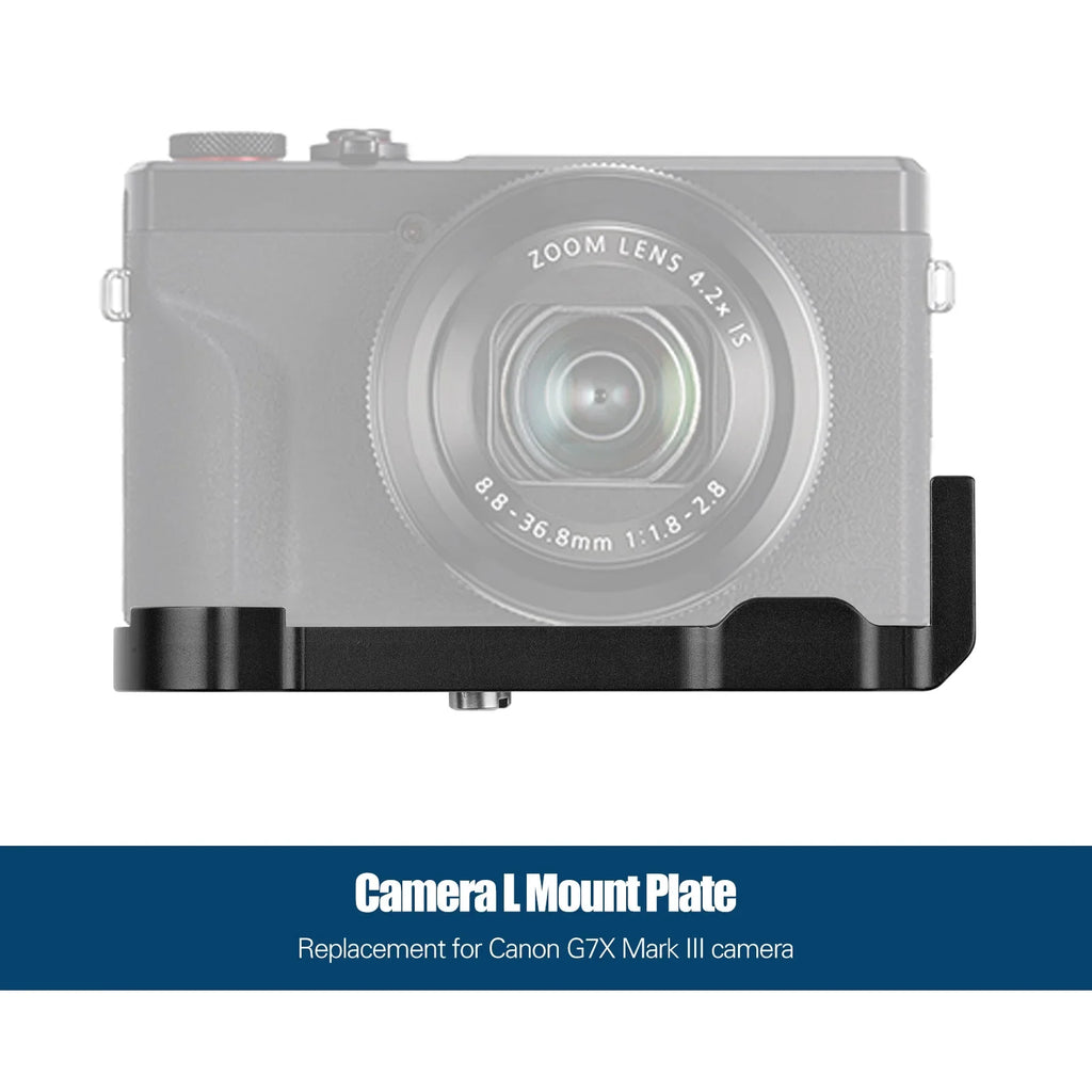 Mount Cold Shoe Accessories L Plate 3/8 Suzicca Release G7X Camera Wrenches Quick Canon for III Threaded Holes with Replacement Mark 1/4 Camera