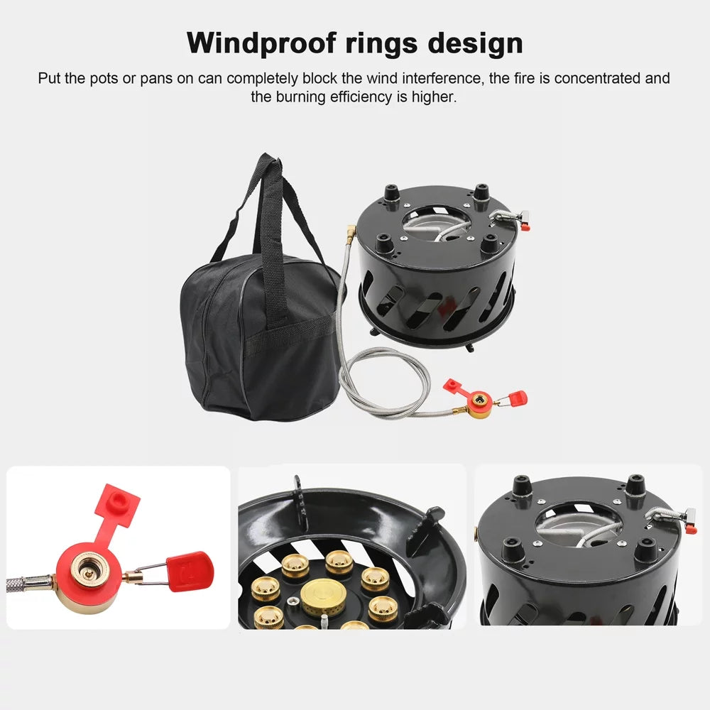 for Stove, 19800W Camping Stable Cooking, Performance Outdoor Stove Gas Windproof Picnic, Furnace Hiking