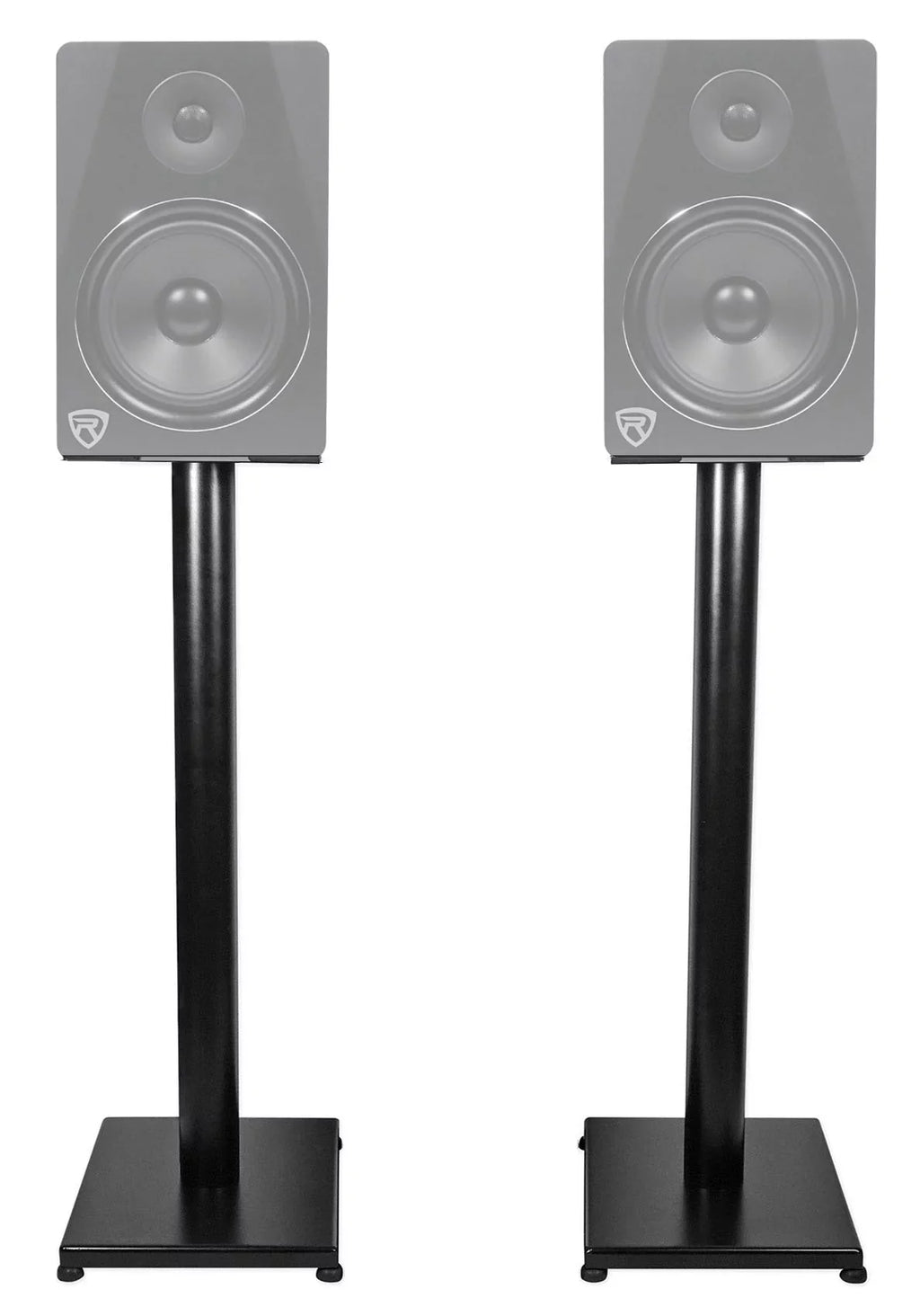 Rockville Steel Speaker Studio Monitor Black - Pair Stands Bookshelf and RS29B 29"