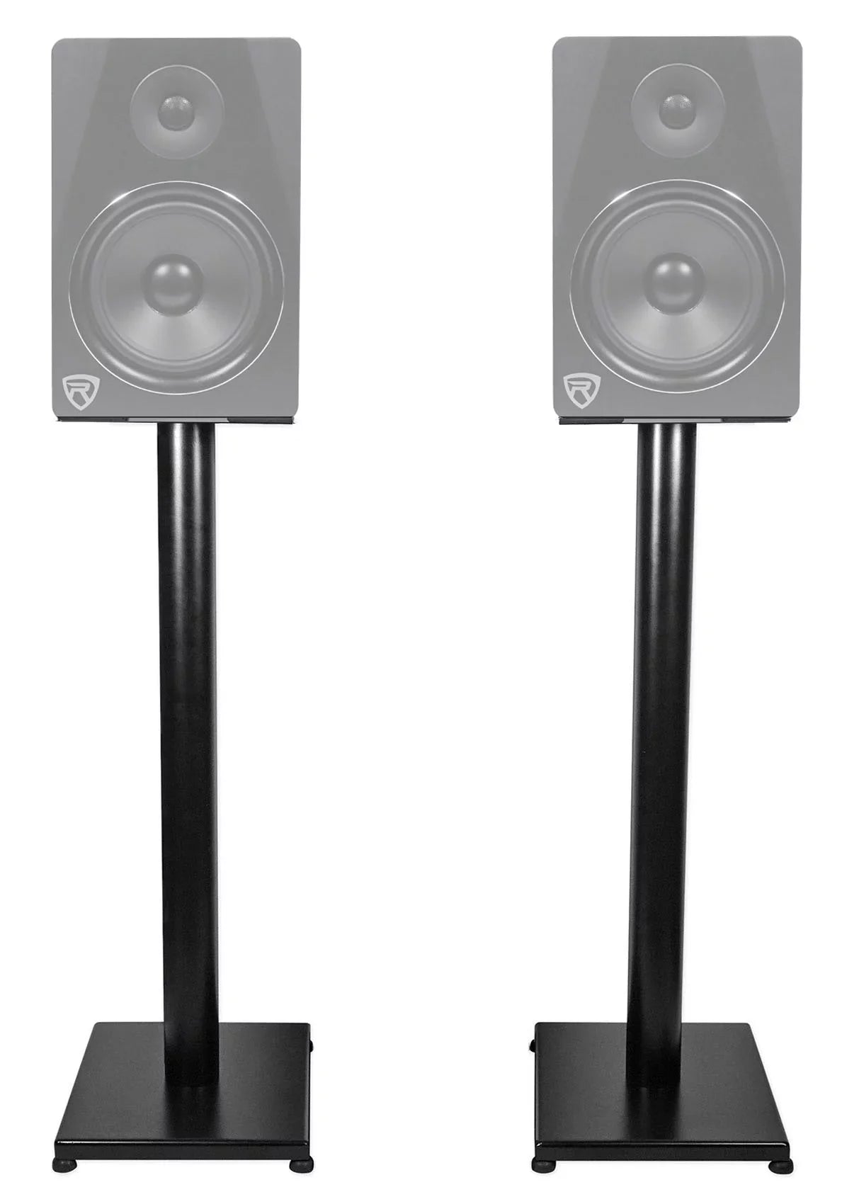 Rockville Steel Speaker Studio Monitor Black - Pair Stands Bookshelf and RS29B 29"