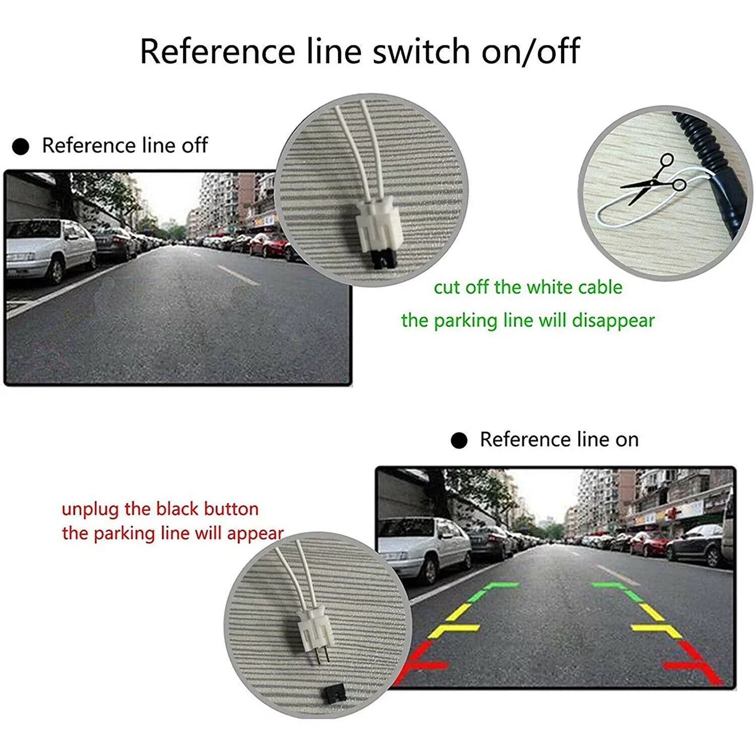 OEM Camera Adapter Camera Monitor Jeep Reversing View 2007-2018 Aftermarket Wrangler with Tire Guideline for Parking iMeshbean Waterproof Spare Rear Removable