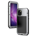 Glass Aluminum Military Rugged iPhone Resistant 12 Heavy Travel Case Shockproof Duty and Gorilla Max Pro (Silver) Protection, Metal Scratch Outdoor Grade