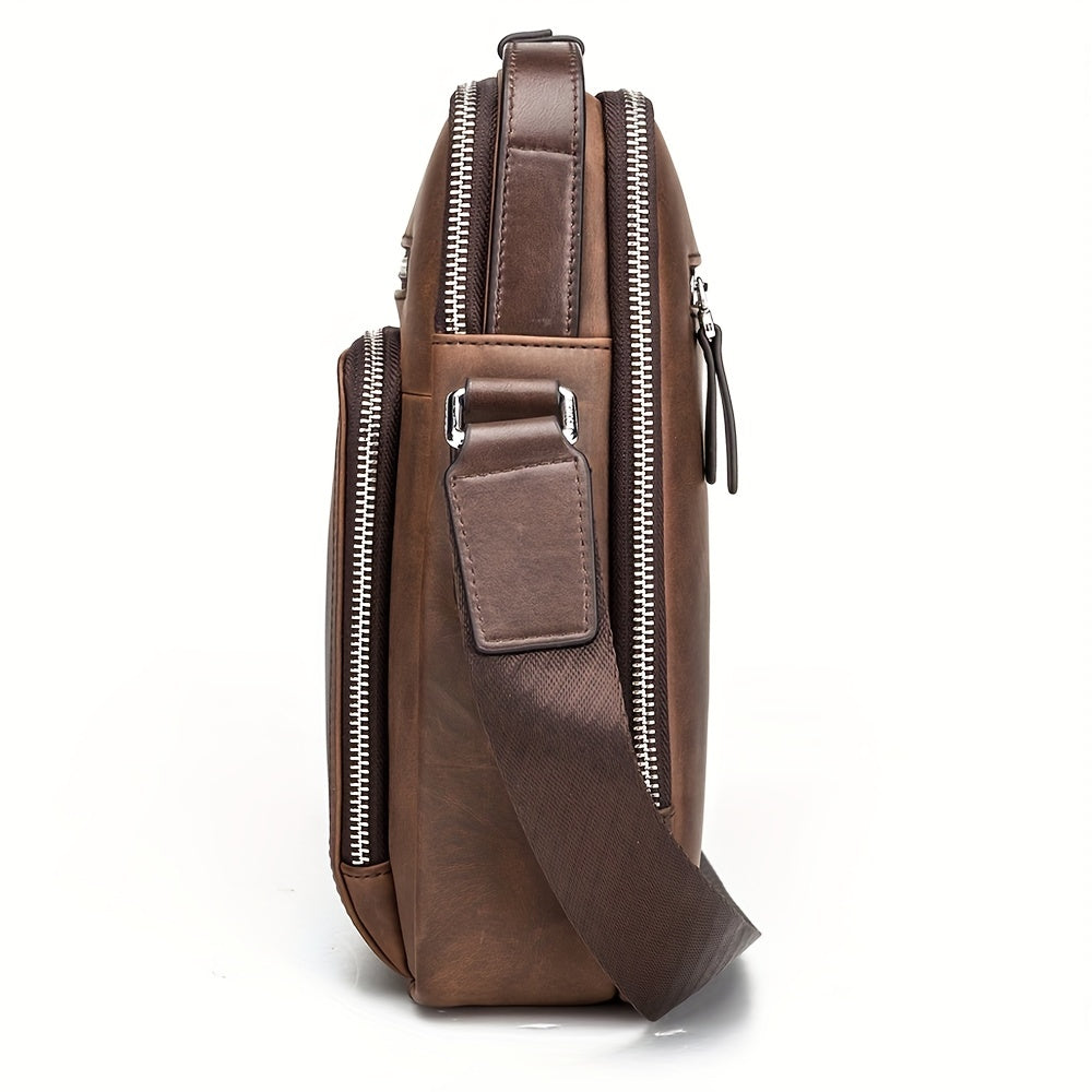 Crossbody Men‘s N2333-1ZF DENIM Casual MICHROE Bag Shoulder Bag Designer Messenger Cowhide Vintage Leather Genuine Handbags