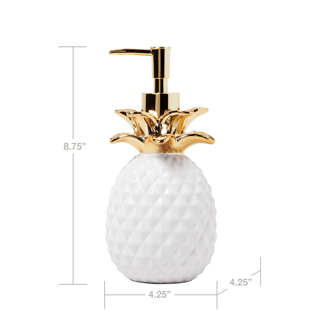 dispenser, oz. Home Gold, Gilded 14 Pineapple SKL Lotion/Soap