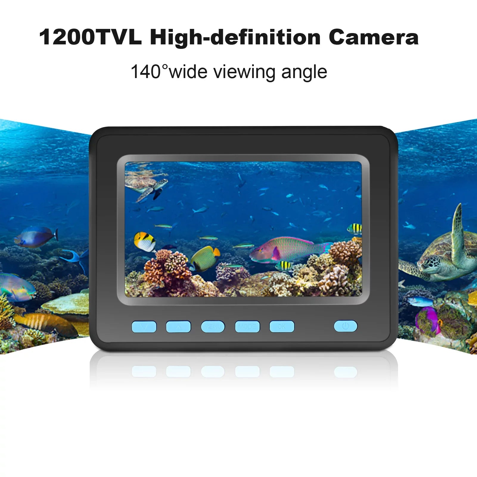 Ice 8PCS 1200TVL with for Fish Underwater and Finder Night IR Boat LED with Fishing - 20M/30M Vision Camera Fishing 4.3'' LCD