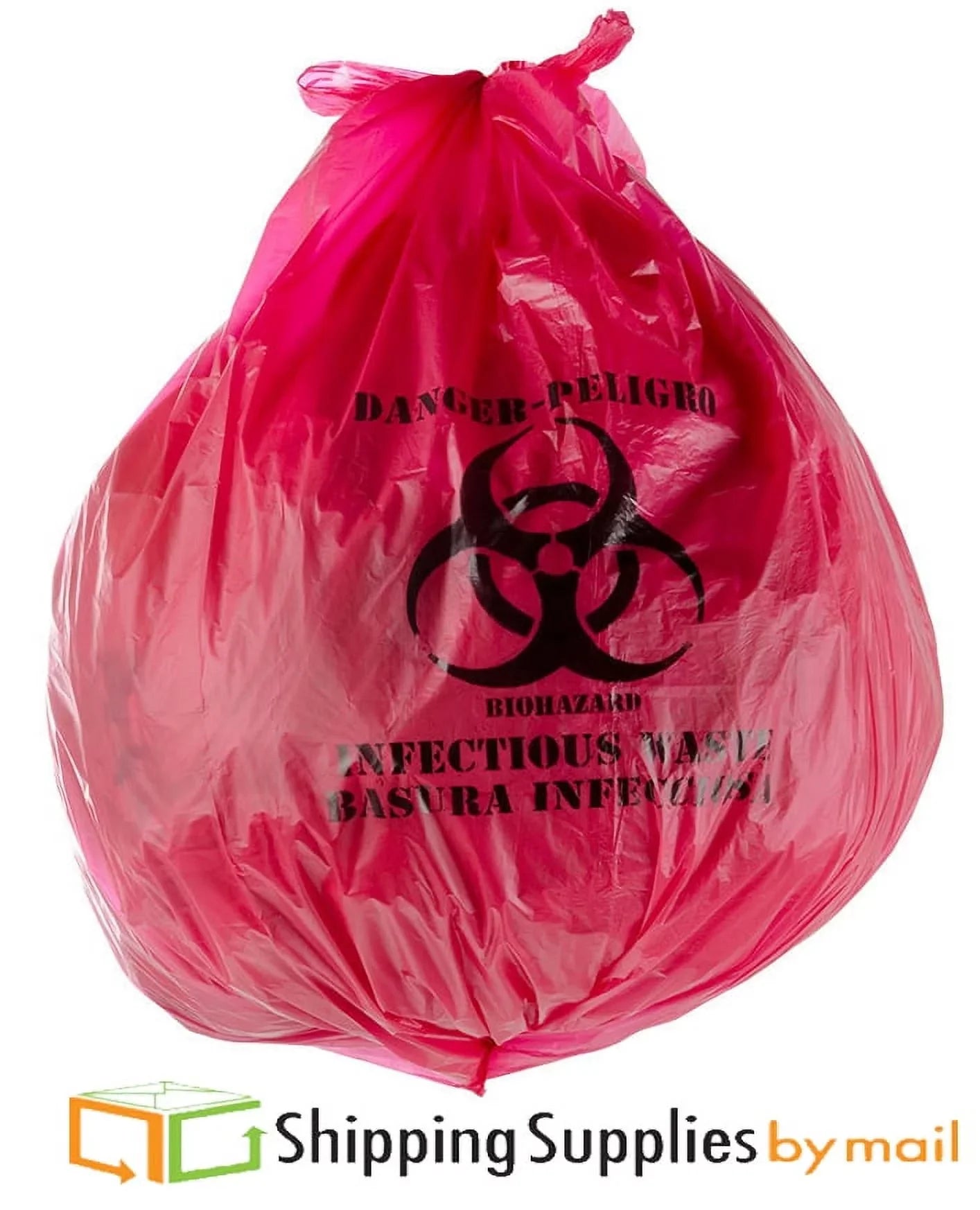 Pcs Waste Biohazard Gal, 24"x24" 7-10 Bags, Red, Liners 200 Mil, Infectious 1.5 SSBM