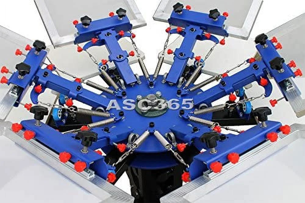 Color Equipment Manual T-Shirt Printer Rotary Press Printing Micro-Registration DIY Machine Double 6 Screen Station 6 INTBUYING