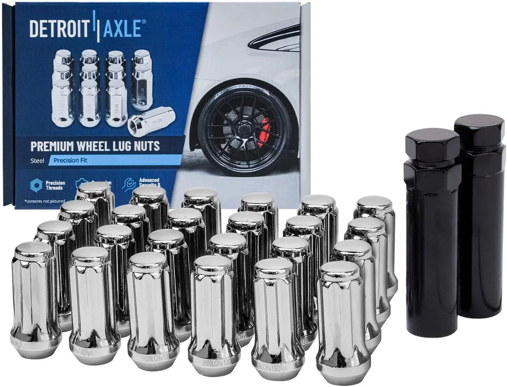 Control 4WD Kit Sierra 1500 Arms Detroit Lugnuts Suspension - w/Keys Hubs 2000-2006 Silverado + Wheel Replacement Tahoe Axle Front 24pc for Escalade