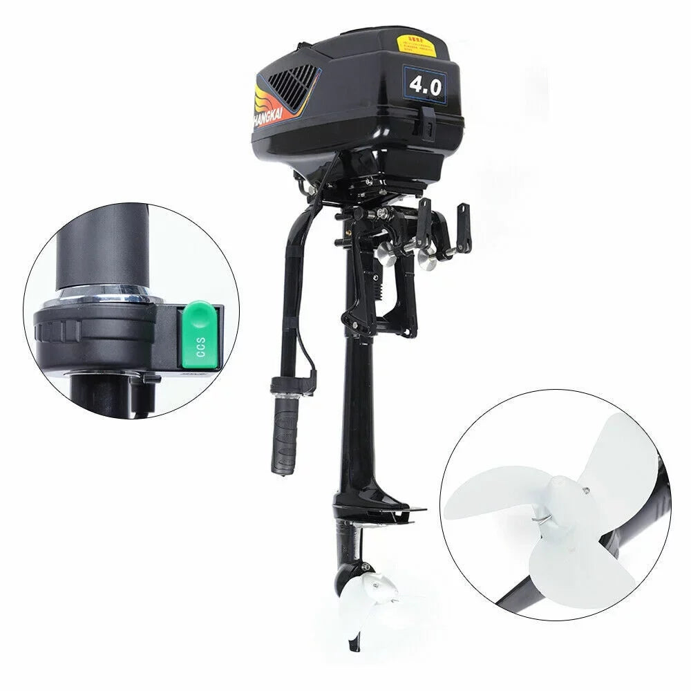Engine Miumaeov 4 Brushless Motor Electric 1000W Outboard Boat Motor Trolley HP
