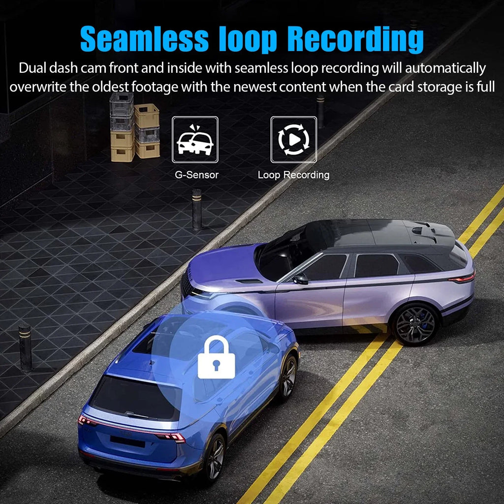 Card, Parking Front W/IR Triple Camera Vision, Night Dash W/32GB Rear Three for Monitor 1080P Loop Car HD Inside Dash and 3 TF G-Sensor, Cam Way Recording, Camera Full Cars, Dashcam Channel