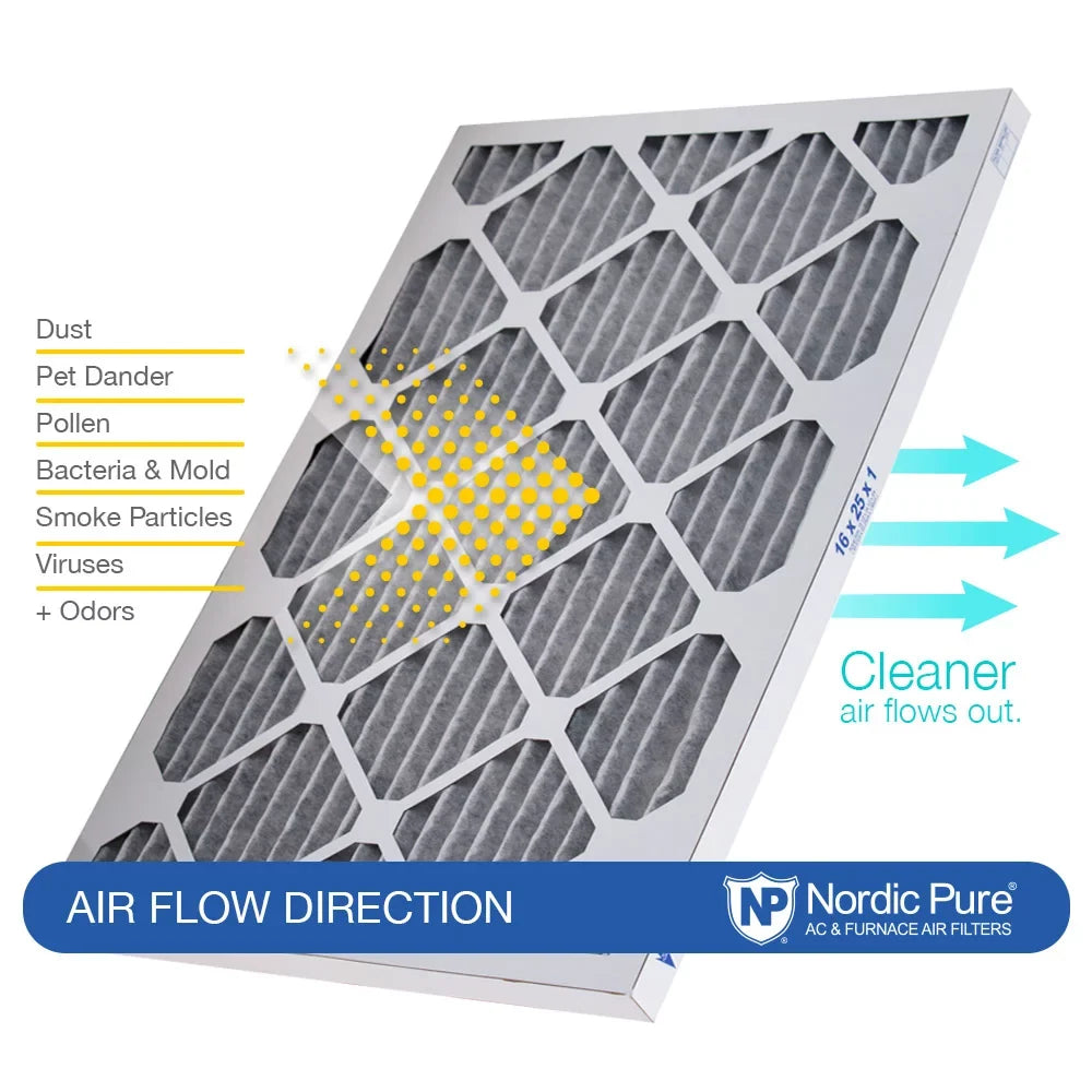 Furnace Carbon 15x20x1 Pack Air Plus MERV Filters 12 Pleated (14_1/2x19_1/2) 12