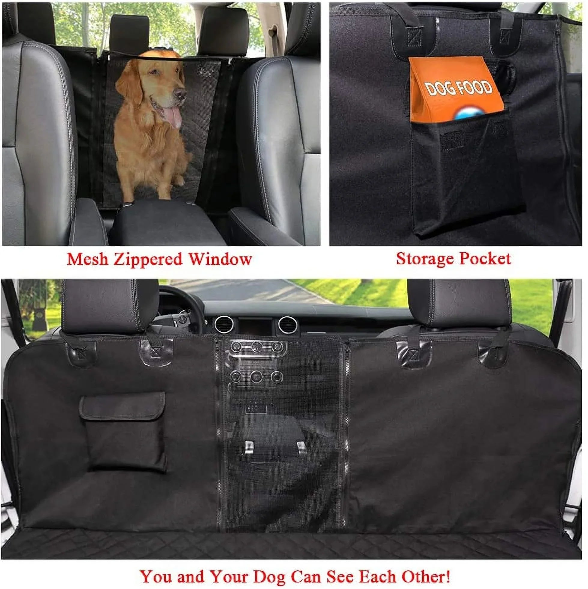 Protection Window, Back Cover for Mesh & Scratchproof Dogs Seat Hammock Car Cars Covers Cover Seat, Trucks Waterproof Car Dog Dog Dog SUVs with