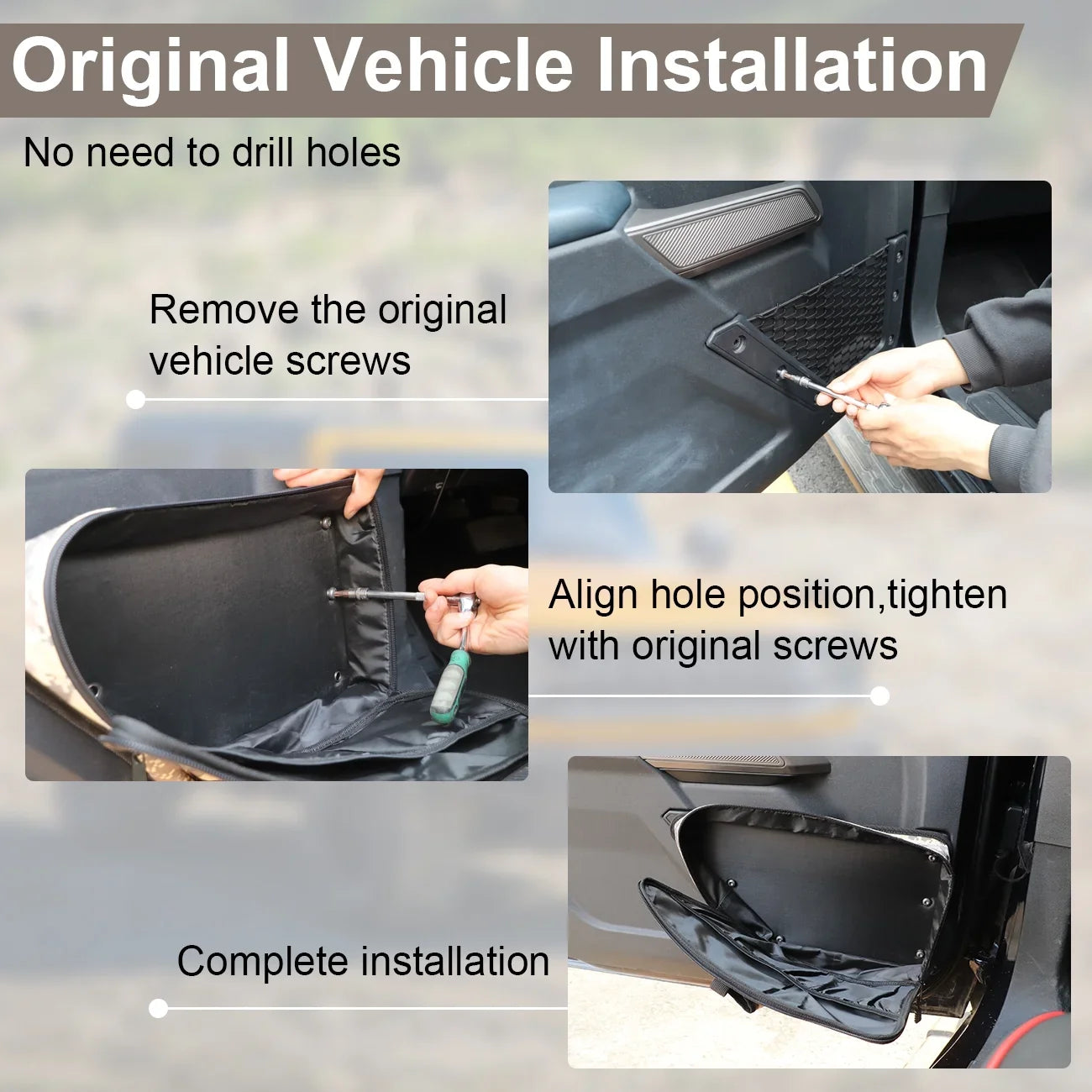 Bags Box Organizer Door Front AUFER For Storage 2/4 Door Side Ford Door Bronco