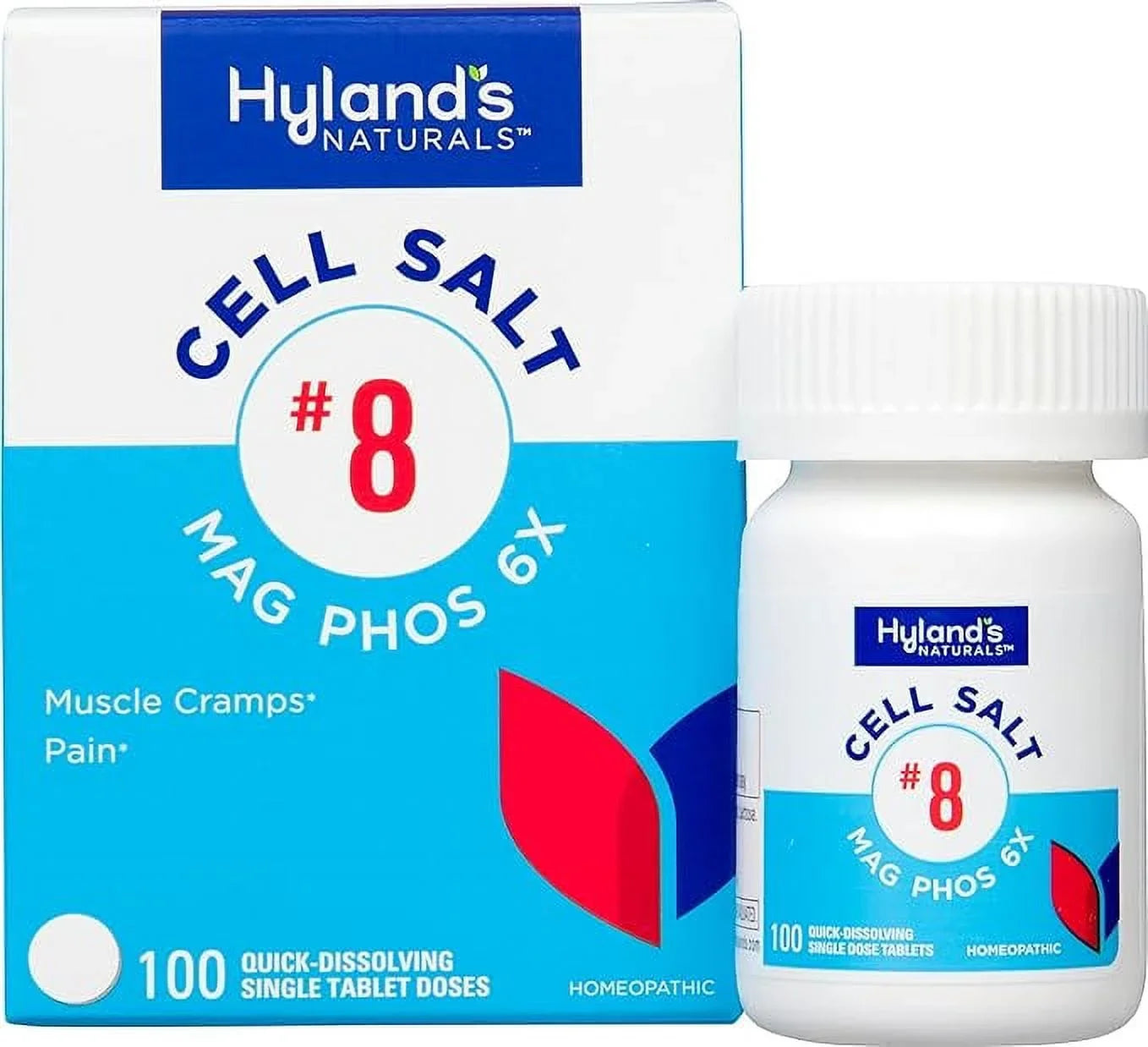 Ea, Hylands Magnesia PMS 6 Salt 8 Pack Phosphorica Number 100 Tablets, Cell 6X Relief