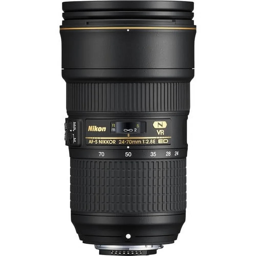 Bundle f/2.8E 7PC 20052 Lens Nikon ED VR NIKKOR Accessory 24-70mm AF-S -