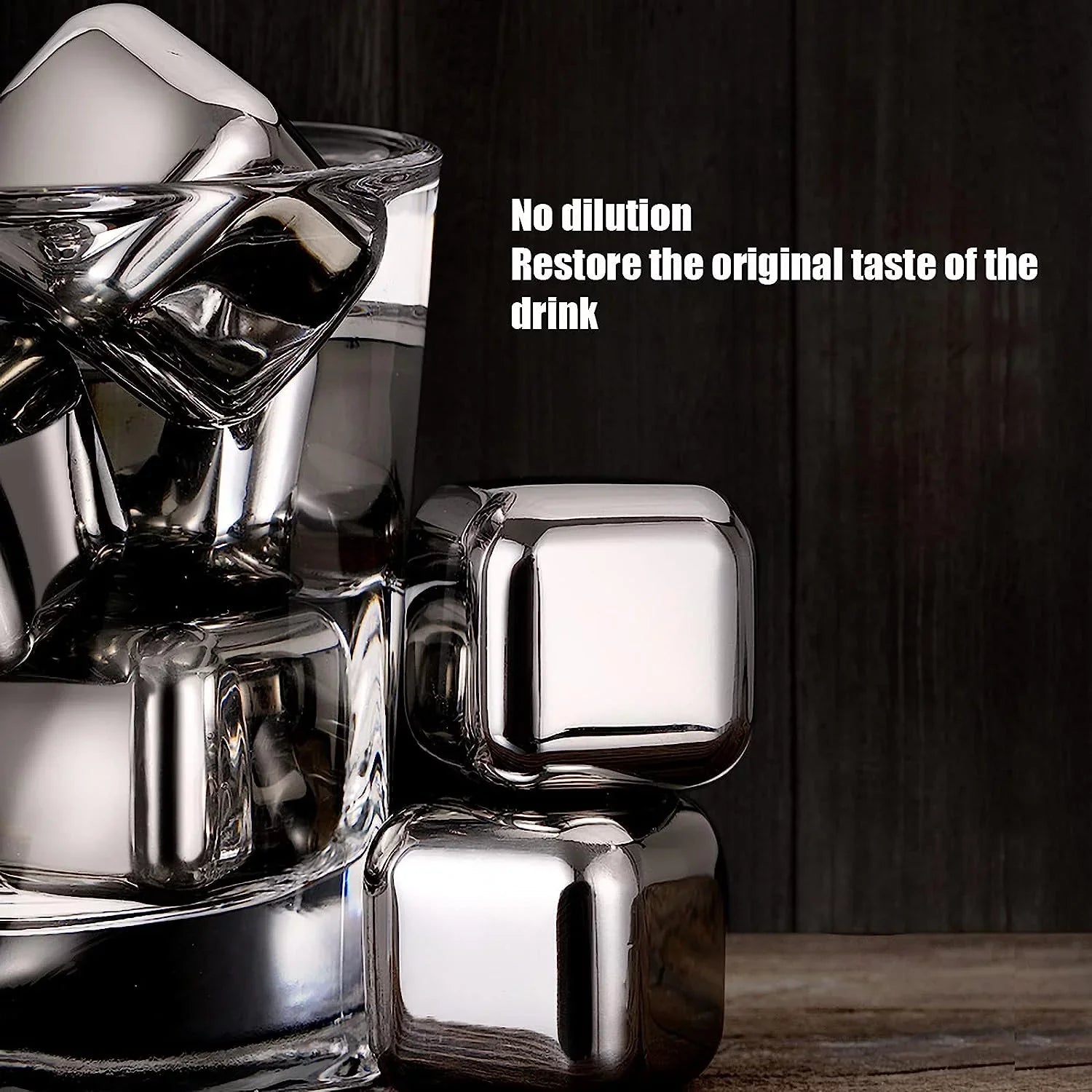 Scotch Men Pieces,Color:Heart-Shaped) Stainless Whisky Wine Cooling Tonic Rocks Metal Drinks Whisky Steel Party Gin Stones Chilling Cube Ice Women(Size:12 for Reusable