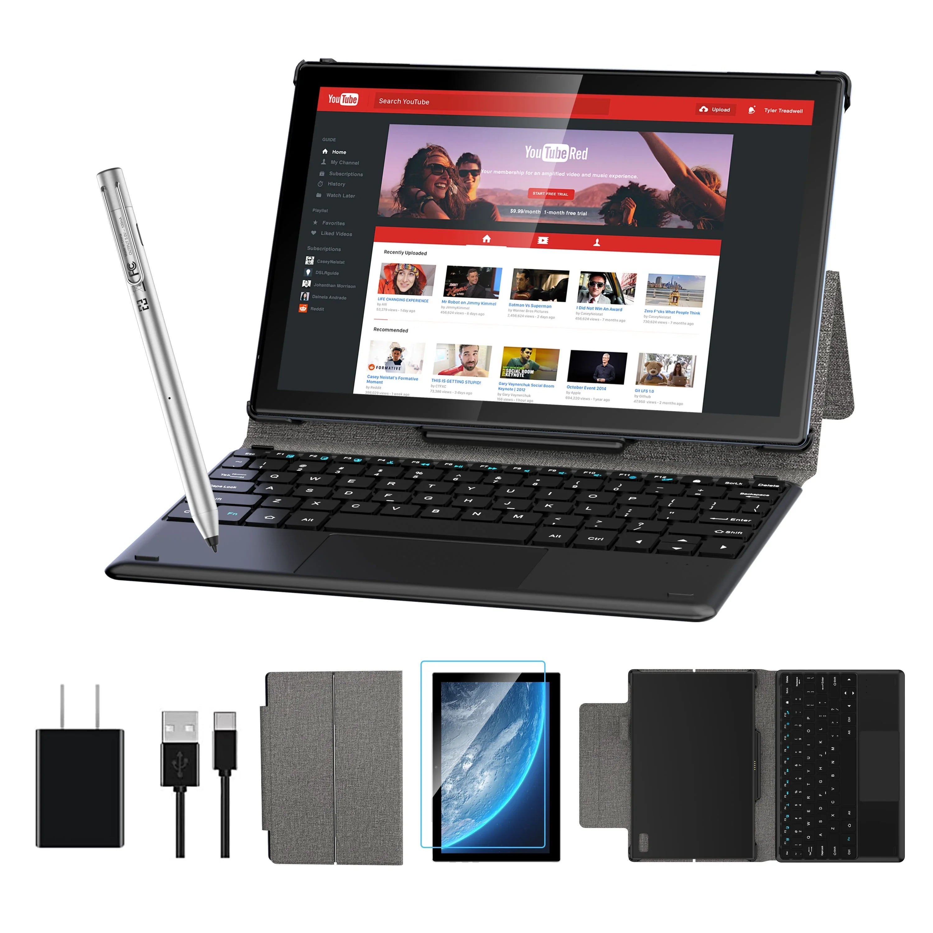 BYYBUO HD Hub, Full Your Tablet: Entertainment FM Radio, 12 Android 10.1" Bluetooth Display,