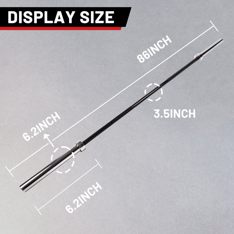Power Bar Black Lifting Barbell Hard Lifting Olympic POUND Barbells,700 Chrome Solid Chrome Weights