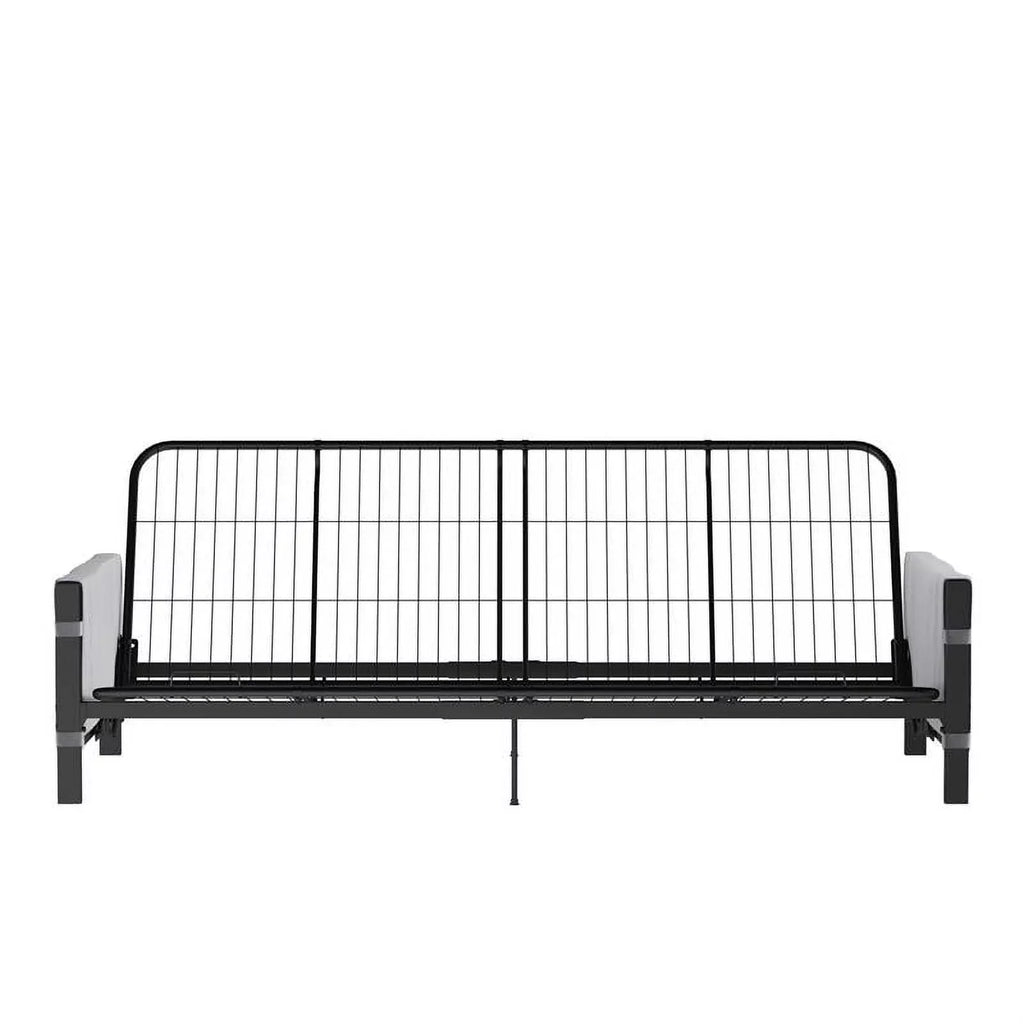 Futon Gray DHP Melbourne with Futon Storage Thermobonded in Mattress 6"