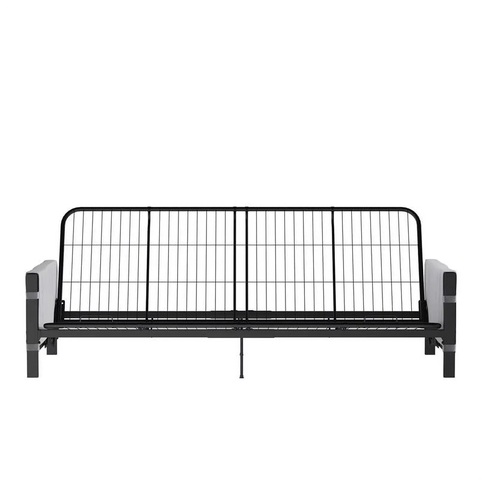 Futon Gray DHP Melbourne with Futon Storage Thermobonded in Mattress 6"
