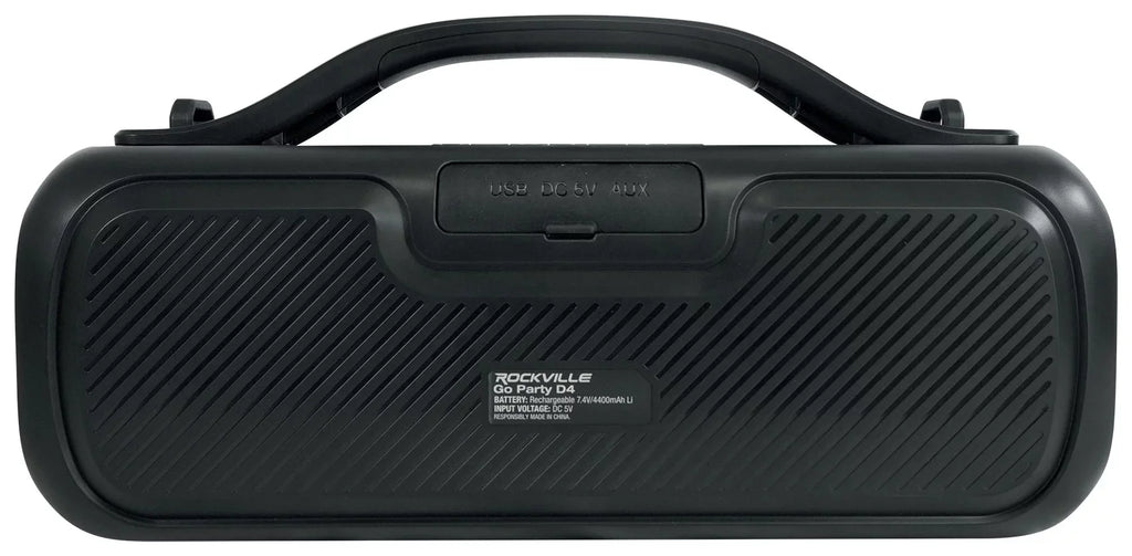 Bass Rockville Bluetooth Portable Go LED Speaker, D4 Deep Party Party Loud Large