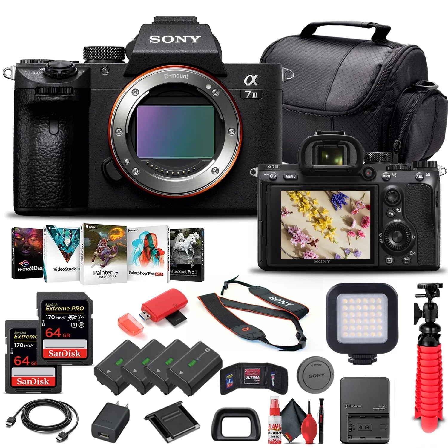 III ILCE7M3/B Body - Camera a7 Sony Pro Mirrorless Bundle Alpha Only