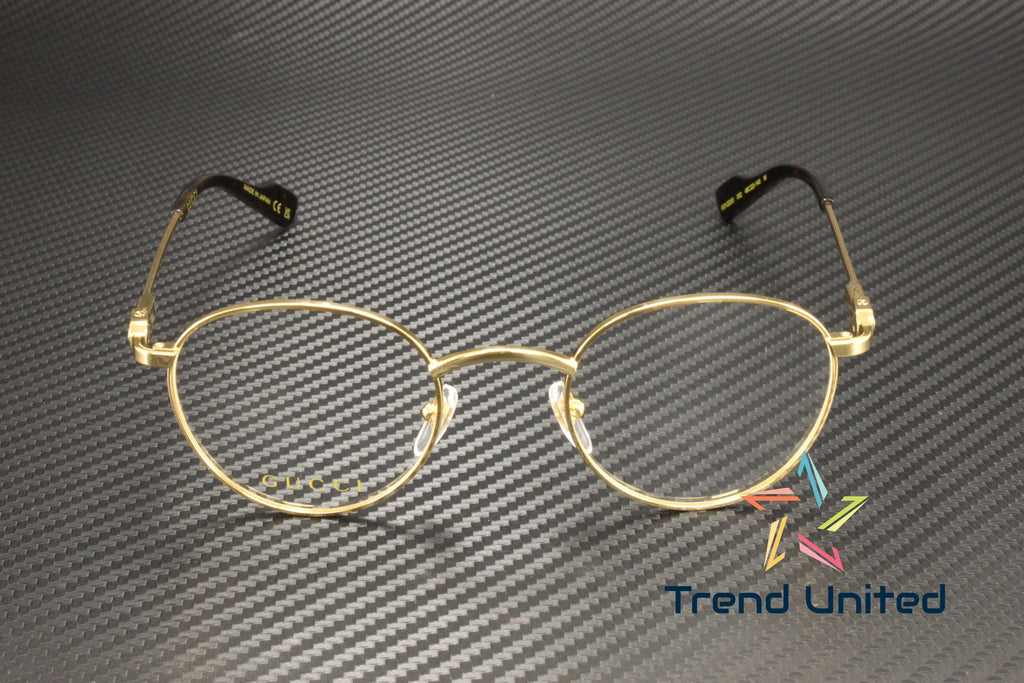 GUCCI Round Eyeglasses mm Panthos Oval Demo Lens Gold GG1222O Metal Men's 48 002