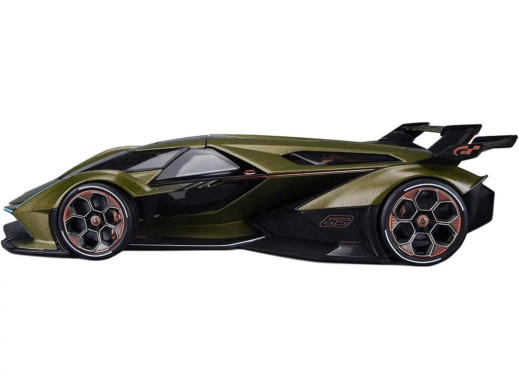 Lamborghini V12 Gran Maisto Turismo Matt Vision by Diecast Model Metallic 1/18 Green Car