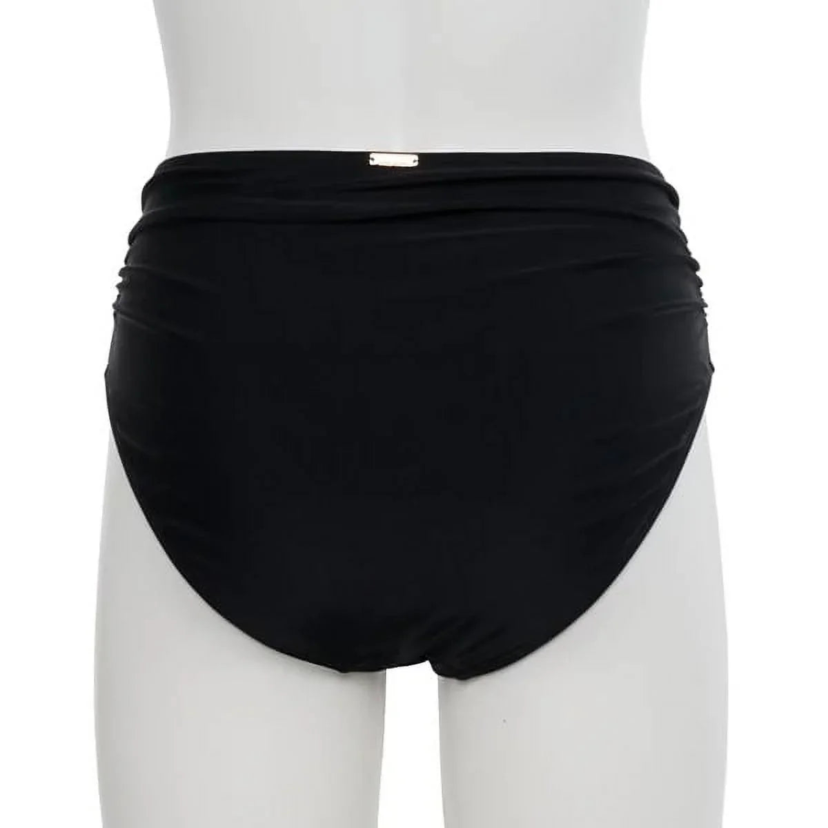 Bottom Twist Bikini BLACK 2Pc Miller M Shirred Waist Hi Front + Nicole Top