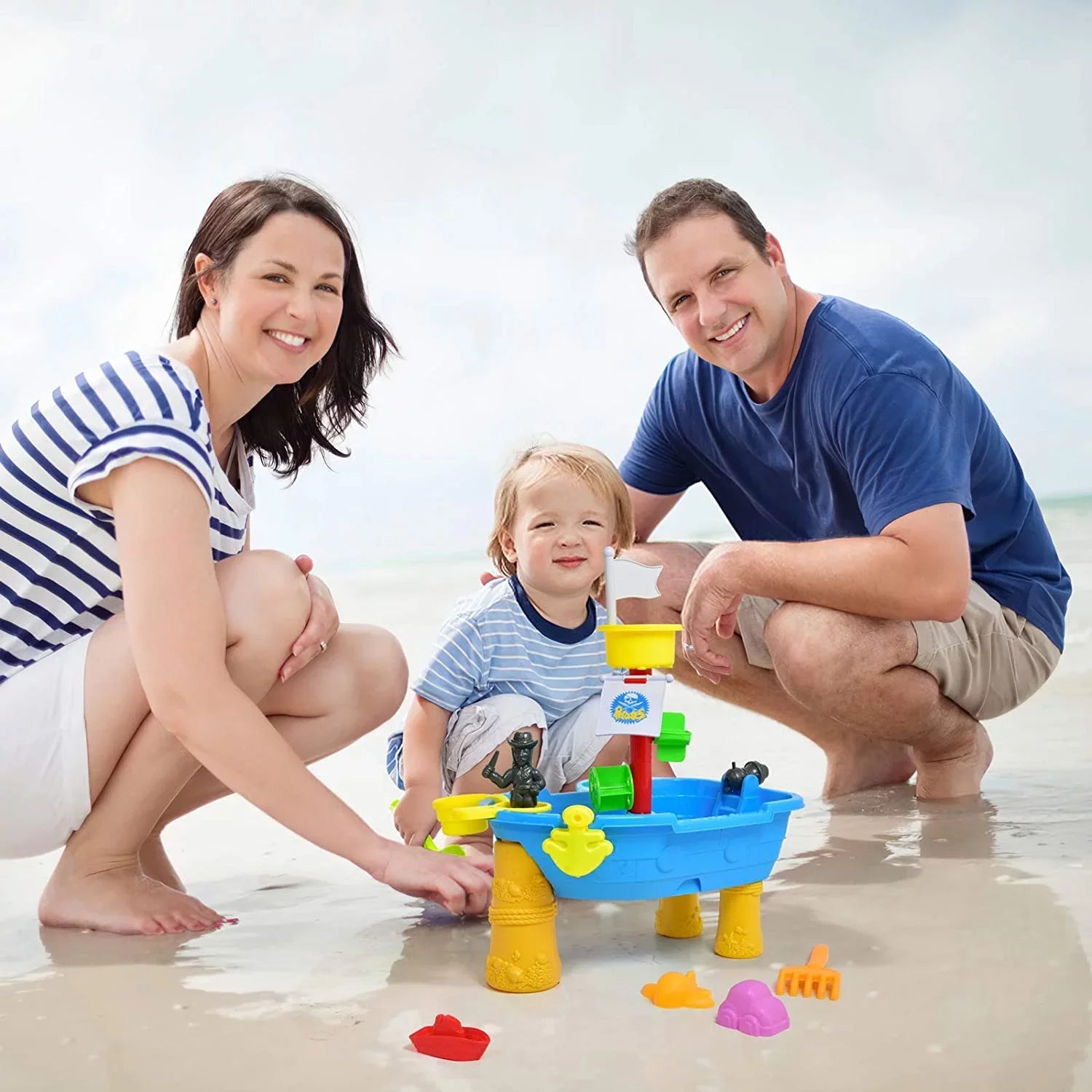 Girls Table Boys Pcs 21 Toddlers 3 Sand Sandboxes + Toys Y Beach Ship Water Mundo Toy for Pirate
