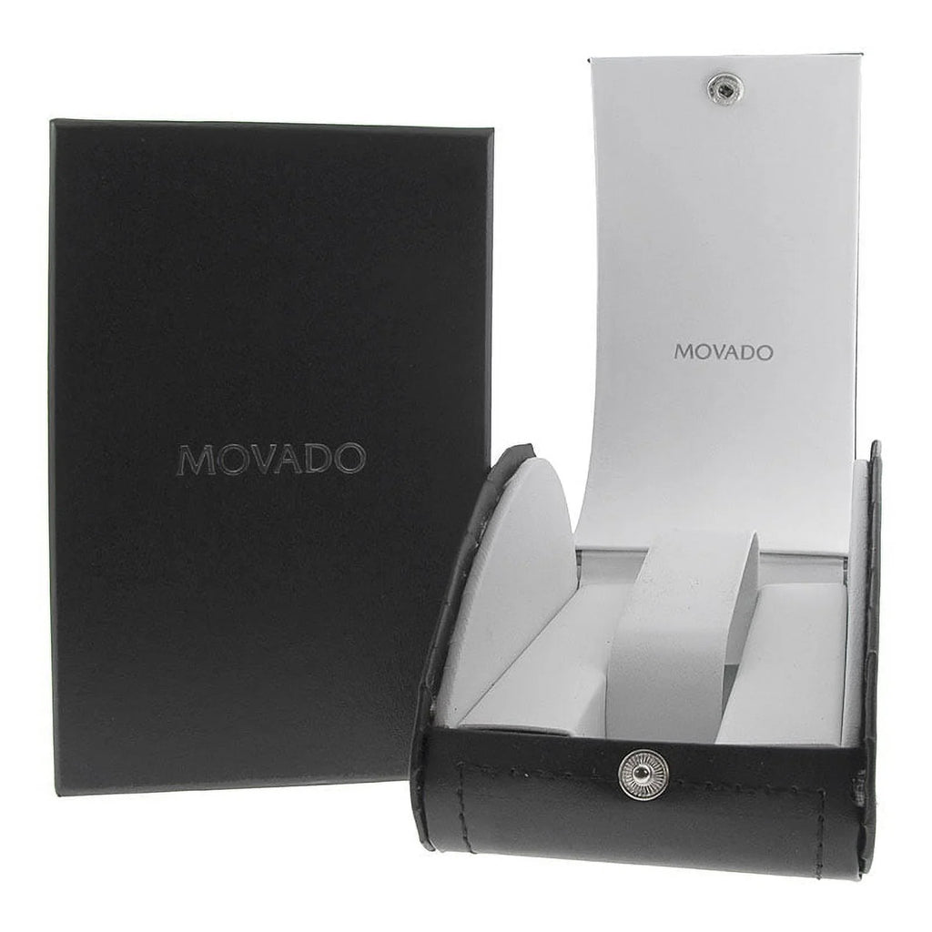 Ladies Dial Mirror Watch Silver Sapphire Movado Quartz 0607547