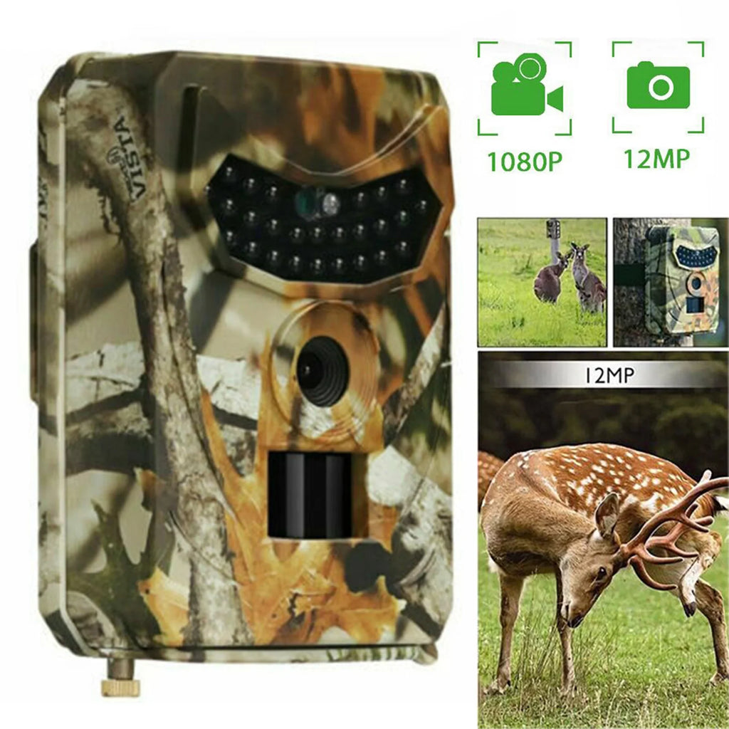 Game Cam Wildlife Lapse Waterproof, Deer 0.2S for Camera Camera Camera Trigger Time 12MP Deer 1080P Hunting Cam Night Accessory Speed Trail Monitors Glow Hunting Vision Hunting Trail No Field