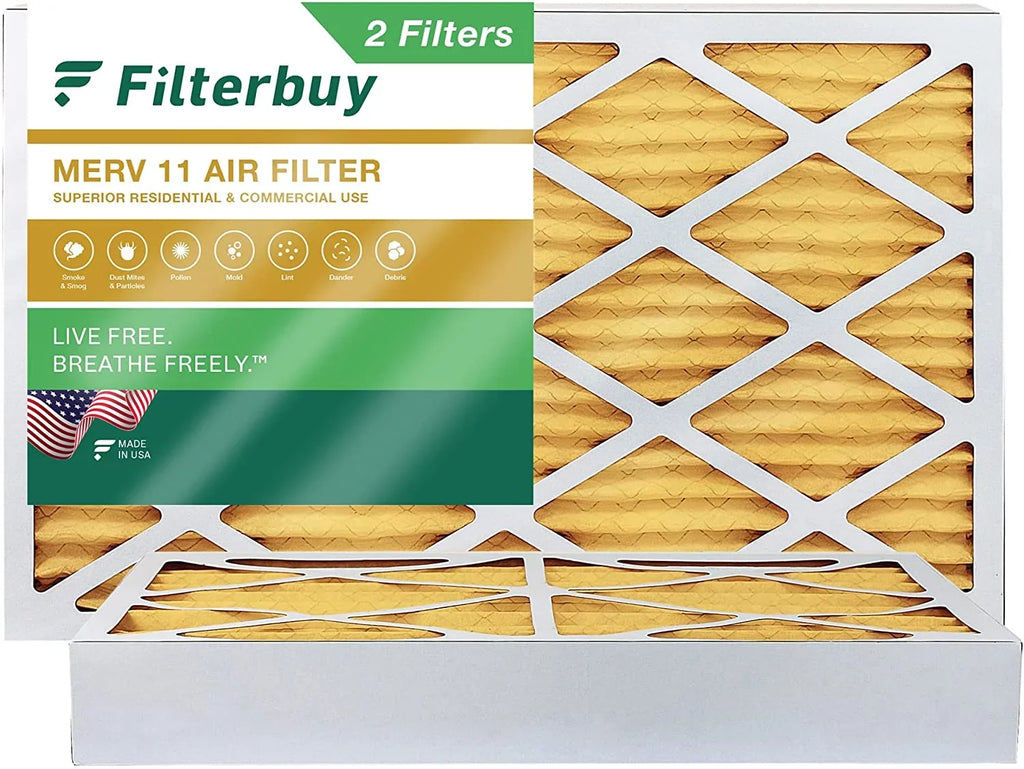 MERV Furnace Air (2-Pack) Filterbuy AC HVAC 11 Filters 10x18x4 Pleated